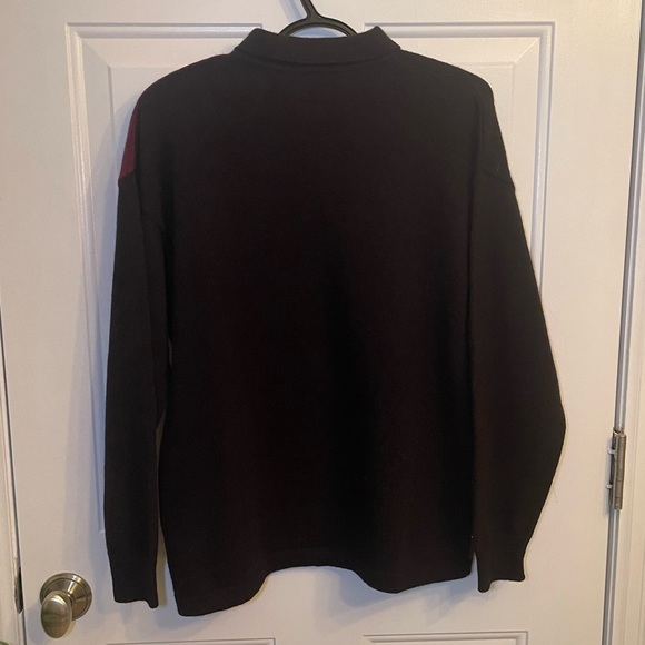 Vintage Red and Black Crew Neck Sweater with Unique Design - Picture 8 of 8